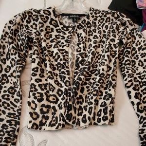 Girls leopard print blouse